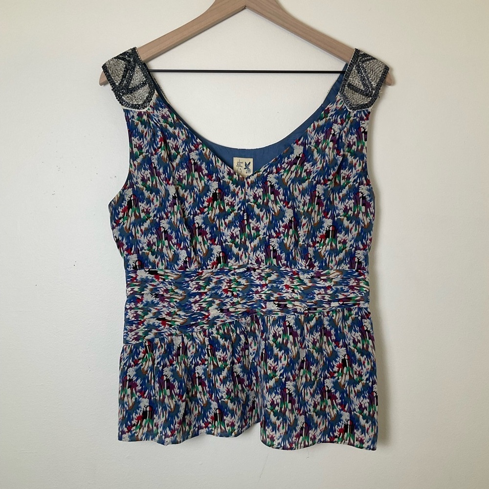 Anthropologie Multicolor Patterned Tank Top